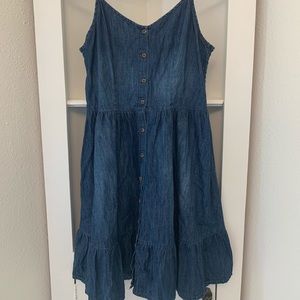 Denim tiered dress